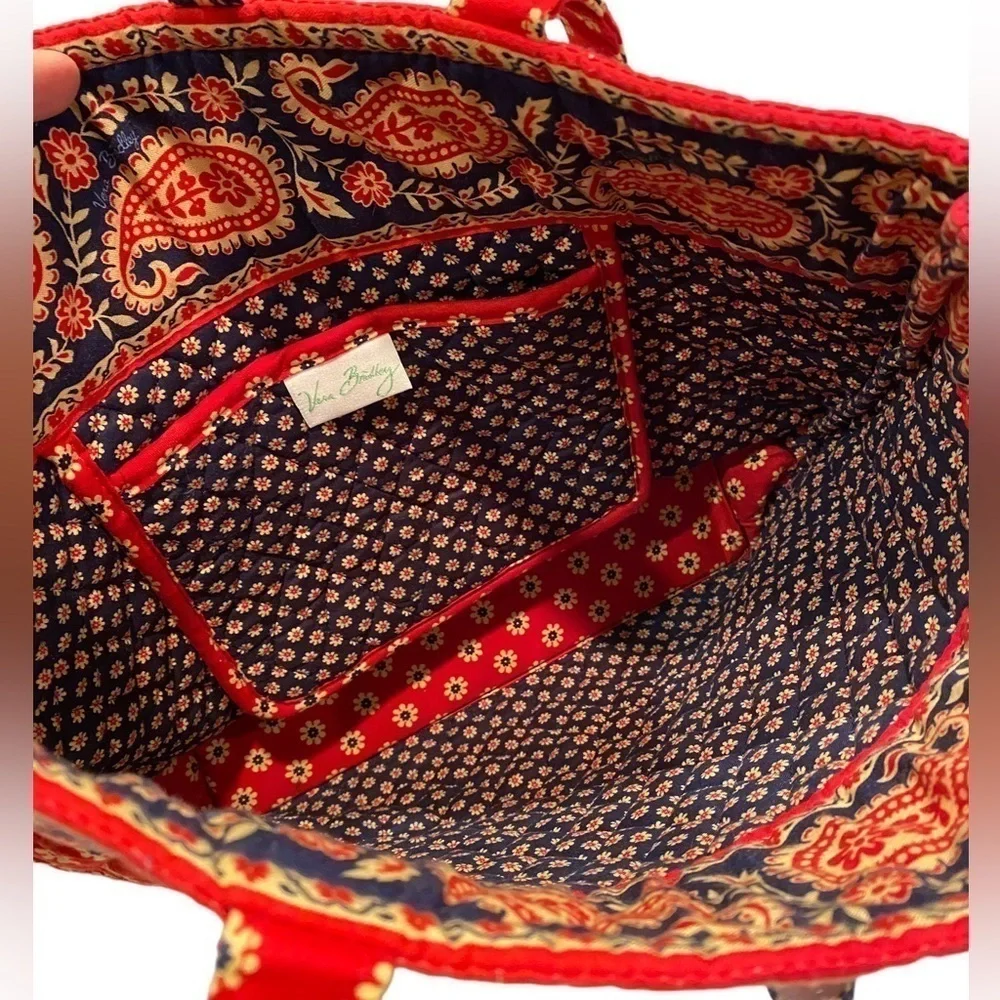 Vera Bradley Symphony In Hue Retired Pattern Gem Multicolor Cotton Hobo Tote Bag